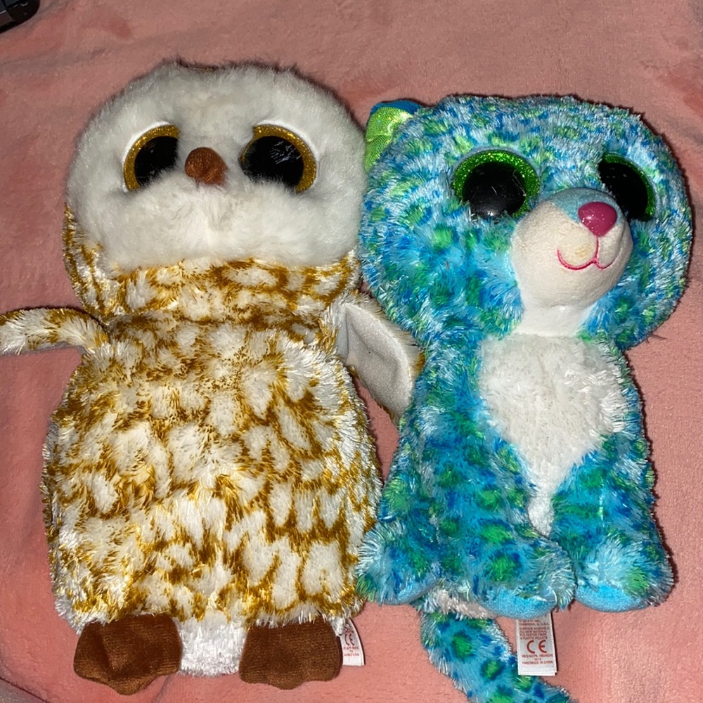 two ty stuffed animals